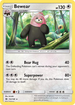 112/149 Bewear Rare