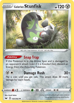 132/202 Galarian Stunfisk Uncommon