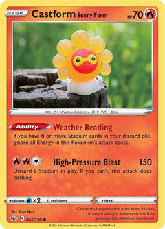 022/198 Castform Sunny Form Common
