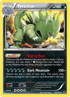 056/124 Tyranitar Reverse Holo Holo Rare