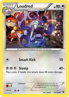 081/124 Loudred Reverse Holo Uncommon