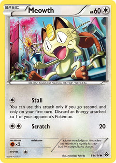 088/114 Meowth Reverse Holo Common
