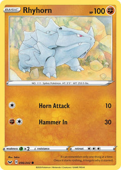 096/202 Rhyhorn (096) Common
