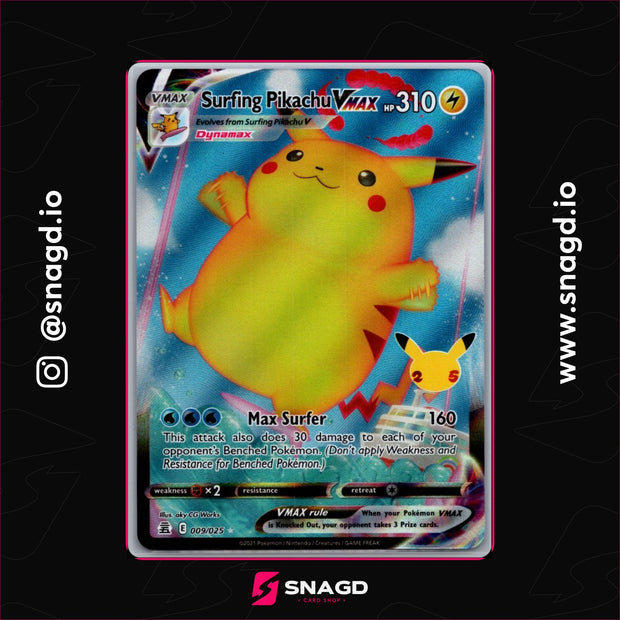 Surfing Pikachu VMAX — actual photo 1