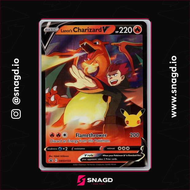 Lance's Charizard V Holo Promo SWSH133 — actual photo 1