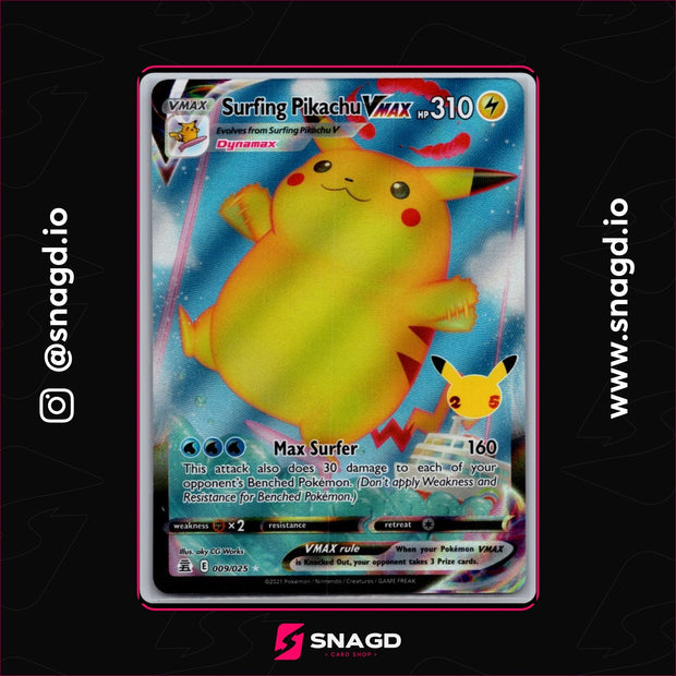Surfing Pikachu VMAX — actual photo 1