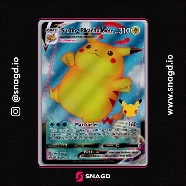 Surfing Pikachu VMAX — actual photo 1