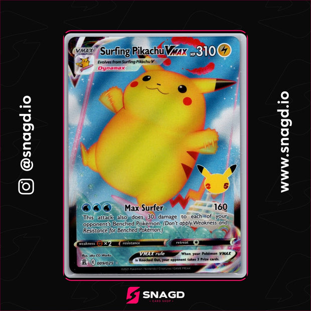 Surfing Pikachu VMAX — actual photo 1