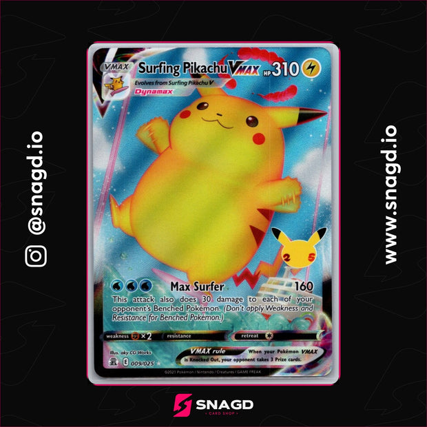 Surfing Pikachu VMAX — actual photo 1