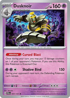 037/131 Dusknoir Reverse Holo Rare