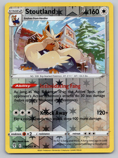 135/203 Stoutland Reverse Holo Rare