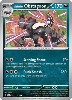 132/217 Galarian Obstagoon Uncommon