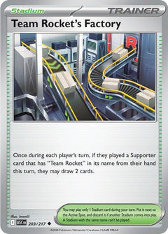 203/217 Team Rocket's Factory Reverse Holo Uncommon