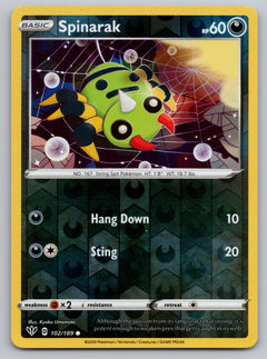 102/189 Spinarak Reverse Holo Common
