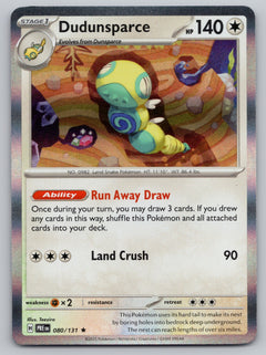 080/131 Dudunsparce Reverse Holo Rare