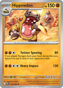 040/088 Hippowdon Uncommon